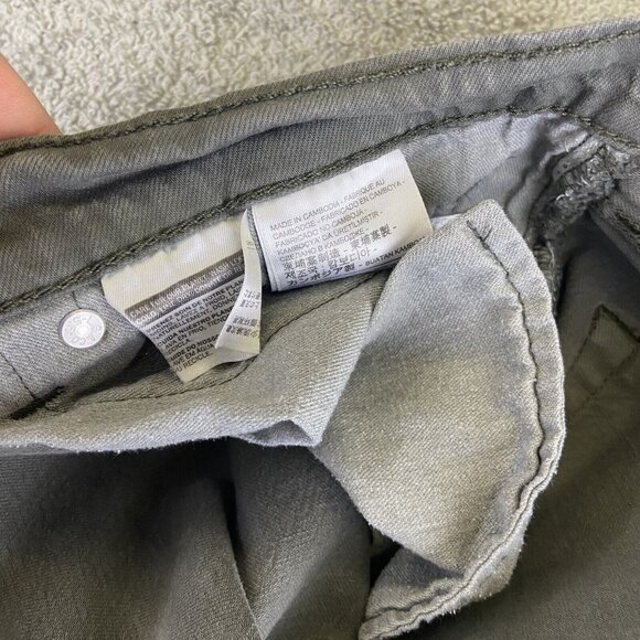 Levis Jeans 38x32 (Fits 38x31) Gray 505 Regular Straight Dark Wash Denim - Picture 12 of 16